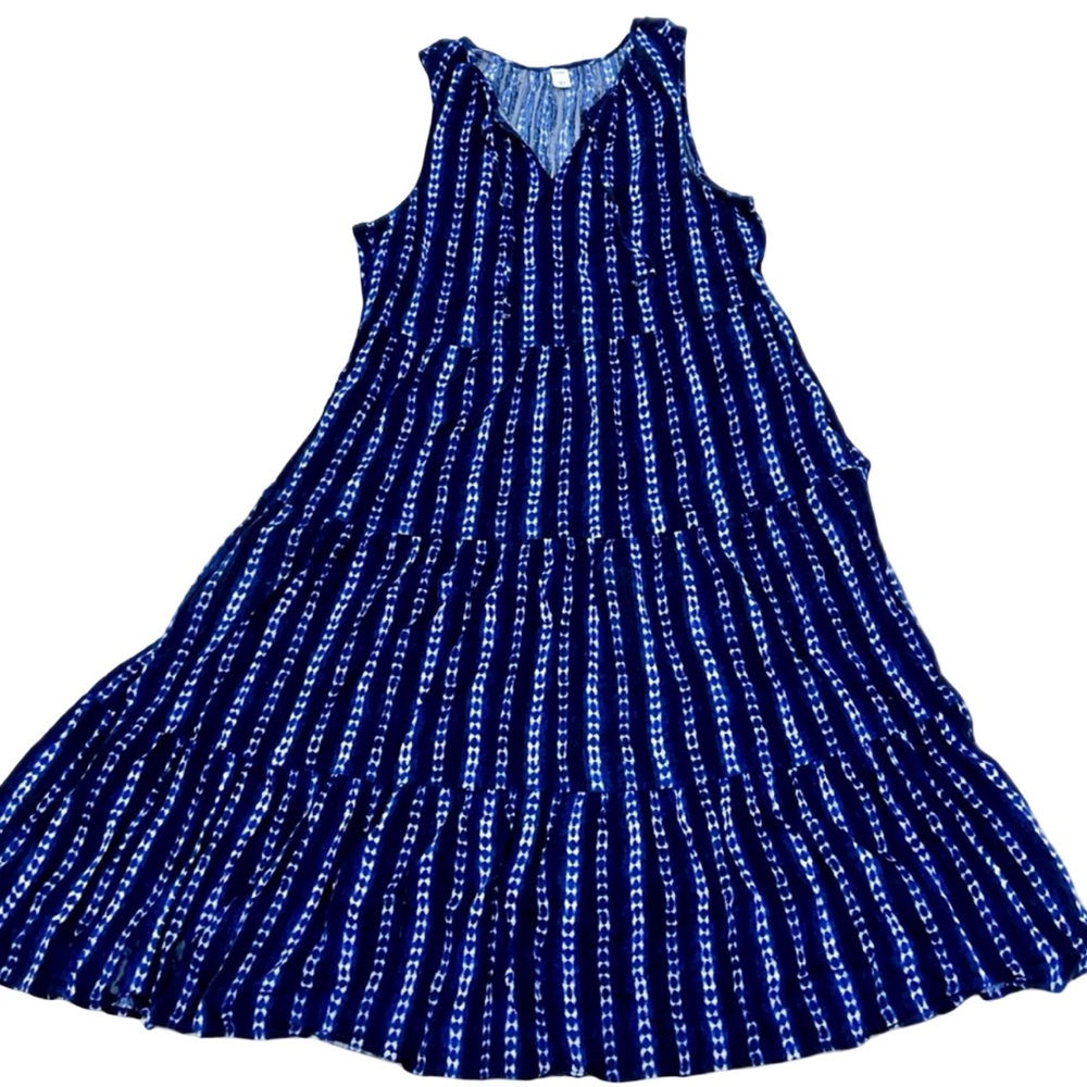 Old Navy Large Blue Boho Tie Dye Maxi Dress Women’s